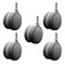 Service Caster 4'' Gray Heavy Duty Floor Safe Twin Wheel Caster 1/2'' Threaded Stem, 5PK SCC-TS02S100-TPR-GRY-121315-5 - alternate 1